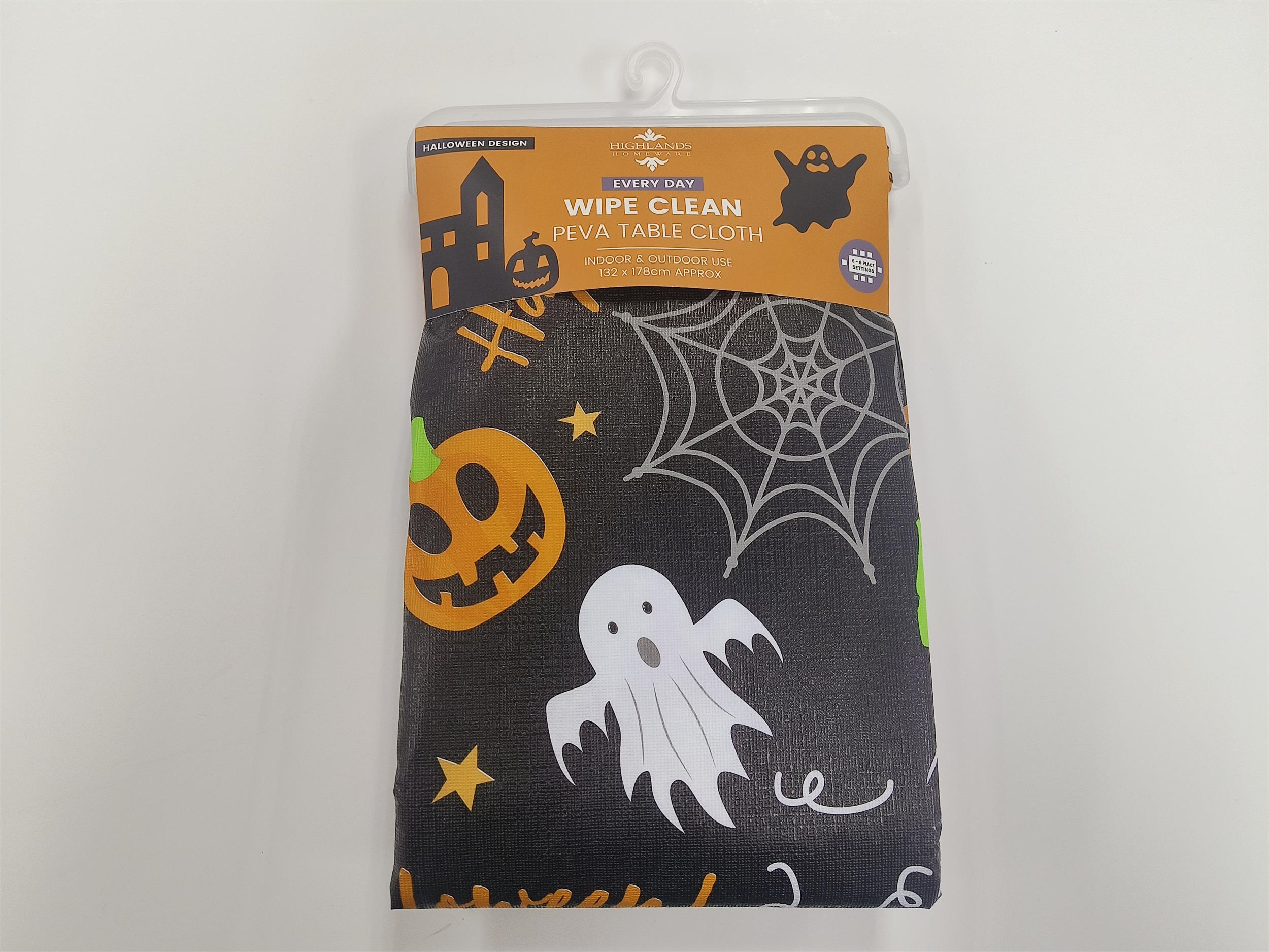 PEVA Wipe Clean Table Cloth Halloween print Size: 132 x178cm