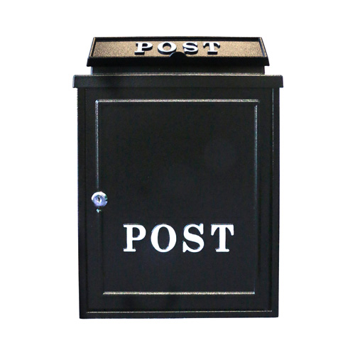 Black Wall Mounted Post Box