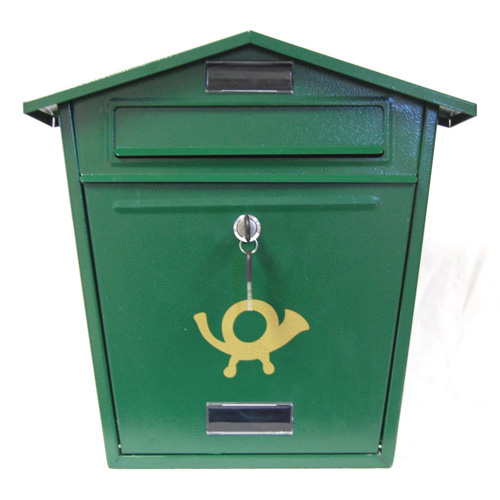 Contemporary Wall Mounted Post Box Green
