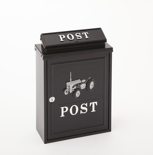 Tractor Design Wall Mounted Post Box Grey