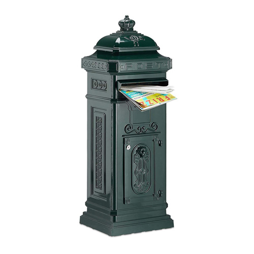 Green Lion Freestanding Letterbox