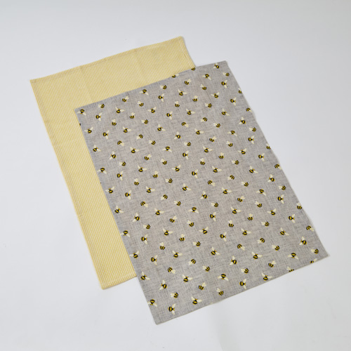 Bee Print Cotton Tea Towels