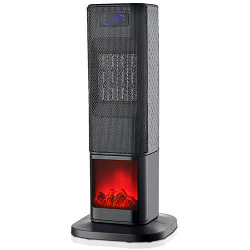 Log Effect Tower Heater with Remote